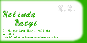 melinda matyi business card